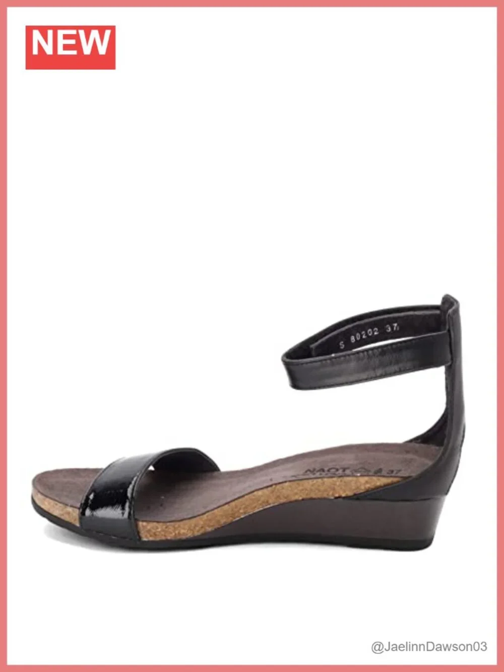 Naot Womens Pixie Leather Wedge Sandals Ankle Strap Adjustable Comfortable